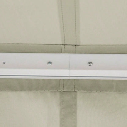 Outsunny 8x Patio Retractable Awning, Manual Exterior Shade Deck Window Cover,
