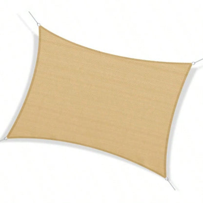 Outsunny 13x 20 Rectangle Shade Sail Canopy Outdoor Shade Sail Cloth Patio Deck Yard with D - Rings and Rope Included - Sand
