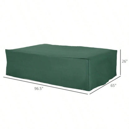 97x 65x 26 Heavy Duty Outdoor Sectional Sofa Cover, Waterproof Patio Furniture Cover Weather, Dark Green