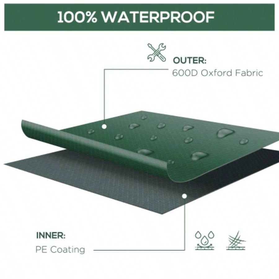 97x 65x 26 Heavy Duty Outdoor Sectional Sofa Cover, Waterproof Patio Furniture Cover Weather, Dark Green