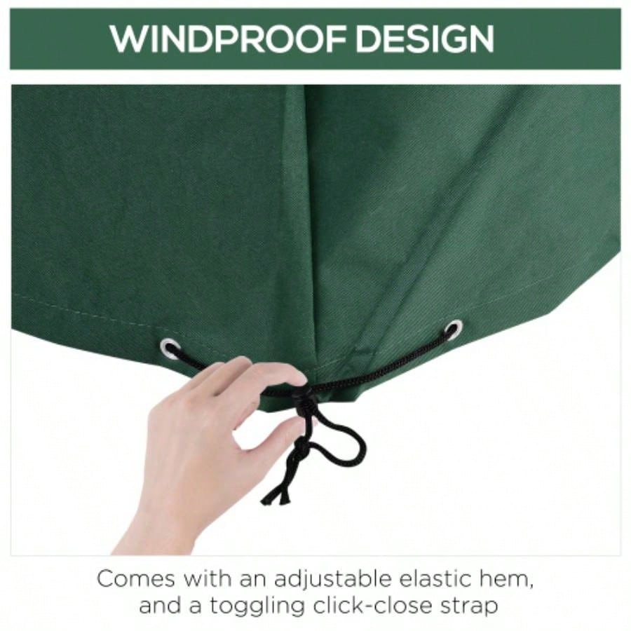 97x 65x 26 Heavy Duty Outdoor Sectional Sofa Cover, Waterproof Patio Furniture Cover Weather, Dark Green