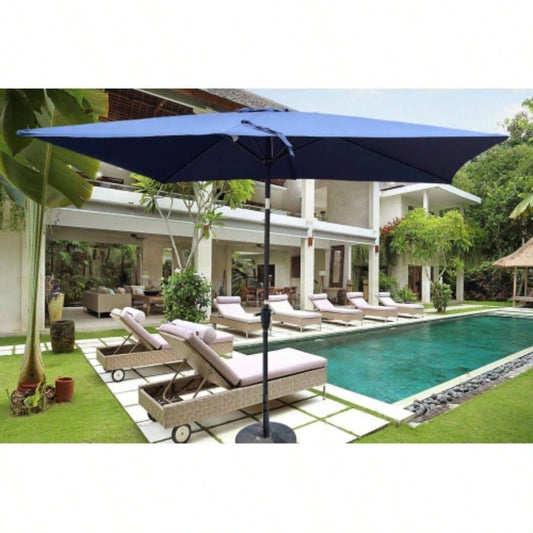 6x 9ft Patio Outdoor Waterproof with Crank and Push Button Tilt without flap Garden Backyard Pool Swimming Pool Market