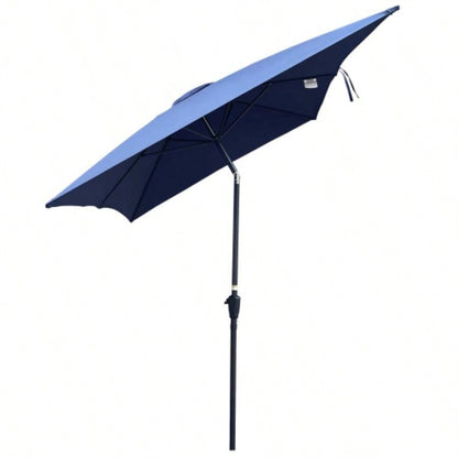 6x 9ft Patio Outdoor Waterproof with Crank and Push Button Tilt without flap Garden Backyard Pool Swimming Pool Market