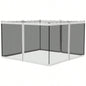Outsunny 10x 12 Mesh Sidewall Netting Patio Gazebos and Canopy Tents with Zippers Sidewall Only White