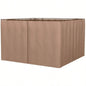Outsunny 10x 10 Universal Gazebo Sidewall Set with Panels, Hooks and C - Rings Included Pergolas and Cabanas, Brown