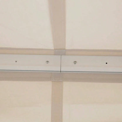 Outsunny 8x Patio Retractable Awning, Manual Exterior Shade Deck Window Cover, Beige