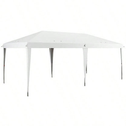 Outsunny 10x 19.2 Up Canopy Tent, Heavy Duty Tent Parties, Outdoor Instant Gazebo Shade Shelter with Carry Bag Catering, Events, Wedding, Backyard BBQ, White