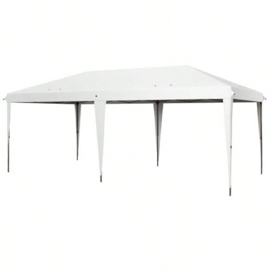 Outsunny 10x 19.2 Up Canopy Tent, Heavy Duty Tent Parties, Outdoor Instant Gazebo Shade Shelter with Carry Bag Catering, Events, Wedding, Backyard BBQ, White