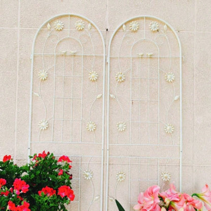 4 Pack Metal Garden Trellis 71x 19. Rustproof Trellis Climbing Plants Outdoor Flower Support White