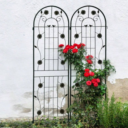 4 Pack Metal Garden Trellis 71x 19. Rustproof Trellis Climbing Plants Outdoor Flower Support White