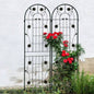 4 Pack Metal Garden Trellis 71x 19. Rustproof Trellis Climbing Plants Outdoor Flower Support White