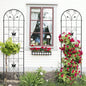 4 Pack Metal Garden Trellis 86. 19. Rustproof Trellis Climbing Plants Outdoor Flower Support White