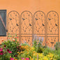 4 Pack Metal Garden Trellis 86. 19. Rustproof Trellis Climbing Plants Outdoor Flower Support Dragonfly Deco Black