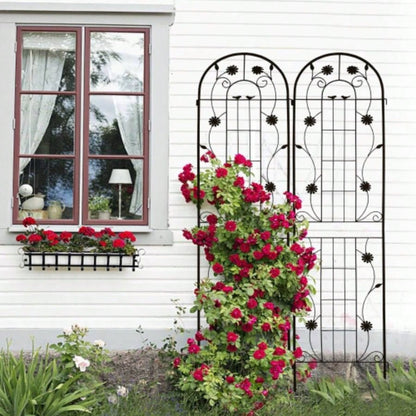 4 Pack Metal Garden Trellis 86. 19. Rustproof Trellis Climbing Plants Outdoor Flower Support White