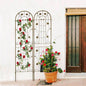 4 Pack Metal Garden Trellis 86. 19. Rustproof Trellis Climbing Plants Outdoor Flower Support White