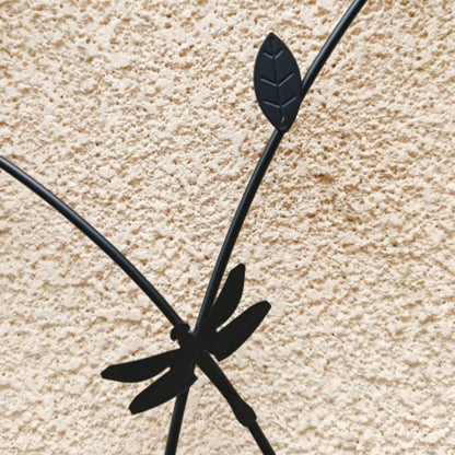 4 Pack Metal Garden Trellis 86. 19. Rustproof Trellis Climbing Plants Outdoor Flower Support Dragonfly Deco Black