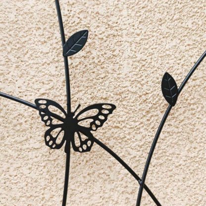 4 Pack Metal Garden Trellis 86. 19. Rustproof Trellis Climbing Plants Outdoor Flower Support Deco Black