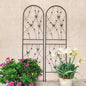 4 Pack Metal Garden Trellis 86. 19. Rustproof Trellis Climbing Plants Outdoor Flower Support Deco Black