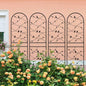 4 Pack Metal Garden Trellis 71x 19. Rustproof Trellis Climbing Plants Outdoor Flower Support Bird Deco Black