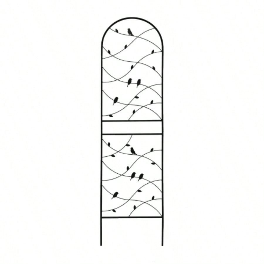 4 Pack Metal Garden Trellis 71x 19. Rustproof Trellis Climbing Plants Outdoor Flower Support Bird Deco Black