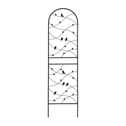 4 Pack Metal Garden Trellis 71x 19. Rustproof Trellis Climbing Plants Outdoor Flower Support Bird Deco Black