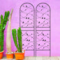 4 Pack Metal Garden Trellis 71x 19. Rustproof Trellis Climbing Plants Outdoor Flower Support Bird Deco Black