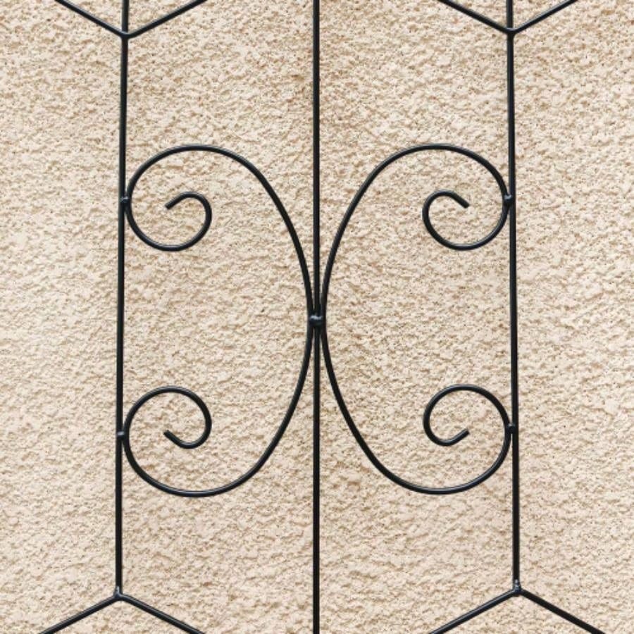 4 Pack Metal Garden Trellis 71x 19. Rustproof Trellis Climbing Plants Outdoor Flower Support Black