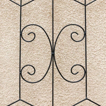 4 Pack Metal Garden Trellis 71x 19. Rustproof Trellis Climbing Plants Outdoor Flower Support Black