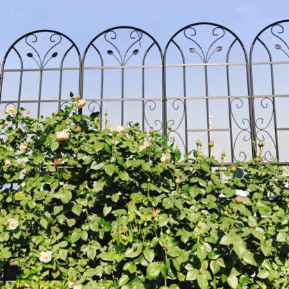 4 Pack Metal Garden Trellis 86. 19. Rustproof Trellis Climbing Plants Outdoor Flower Support Black