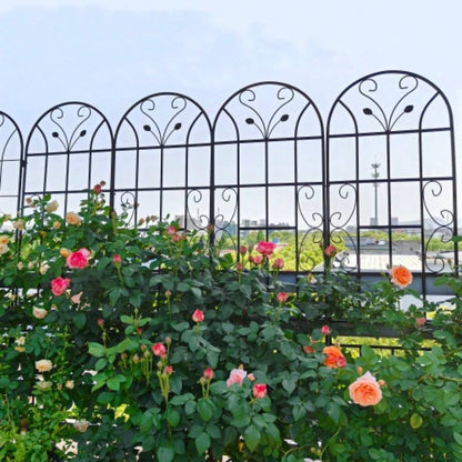 4 Pack Metal Garden Trellis 86. 19. Rustproof Trellis Climbing Plants Outdoor Flower Support Black