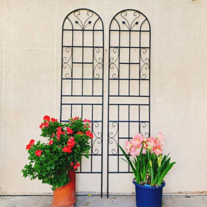 4 Pack Metal Garden Trellis 86. 19. Rustproof Trellis Climbing Plants Outdoor Flower Support Black