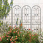 4 Pack Metal Garden Trellis 86. 19. Rustproof Trellis Climbing Plants Outdoor Flower Support Black