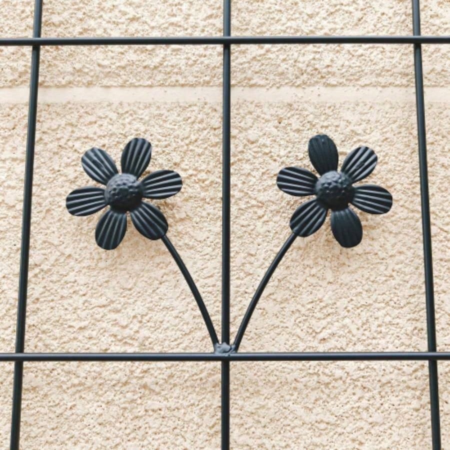 4 Pack Metal Garden Trellis 86. 19. Rustproof Trellis Climbing Plants Outdoor Flower Support Black