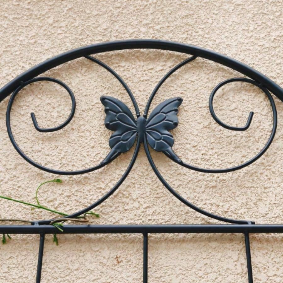 4 Pack Metal Garden Trellis 86. 19. Rustproof Trellis Climbing Plants Outdoor Flower Support Black