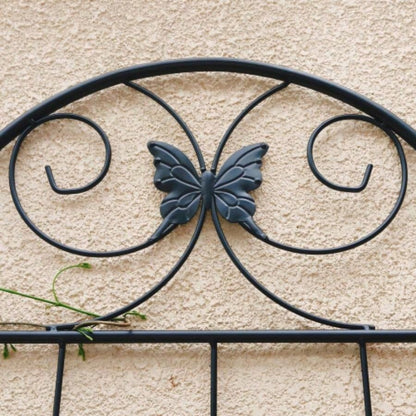 4 Pack Metal Garden Trellis 86. 19. Rustproof Trellis Climbing Plants Outdoor Flower Support Black