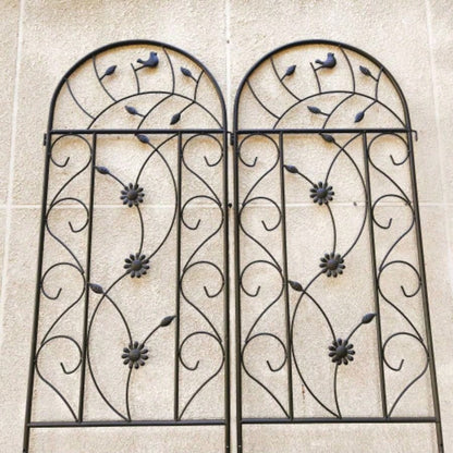 4 Pack Metal Garden Trellis 86. 19. Rustproof Trellis Climbing Plants Outdoor Flower Support Brown
