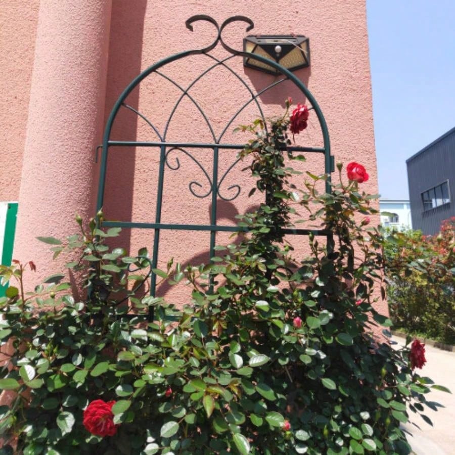 4 Pack Metal Garden Trellis 86. 19. Rustproof Trellis Climbing Plants Outdoor Flower Support Black