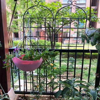 4 Pack Metal Garden Trellis 86. 19. Rustproof Trellis Climbing Plants Outdoor Flower Support Black