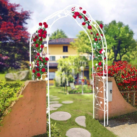 Metal Garden Arch Assemble Freely with 8 Styles Garden Arbor Trellis Climbing Plants Support Arch Outdoor Arch Wedding Arch Party Events Archway White