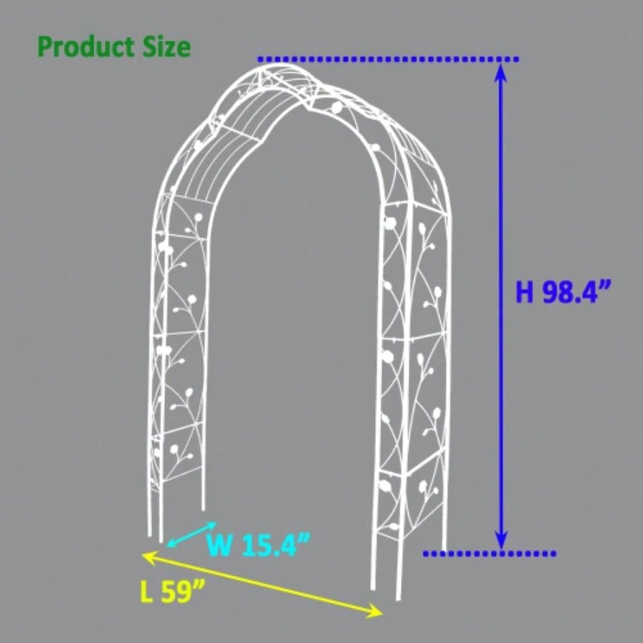 Metal Garden Arch Assemble Freely with 8 Styles Garden Arbor Trellis Climbing Plants Support Arch Outdoor Arch Wedding Arch Party Events Archway White