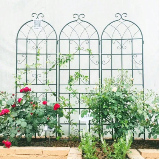4 Pack Metal Garden Trellis 71x 19. Rustproof Trellis Climbing Plants Outdoor Flower Support Black
