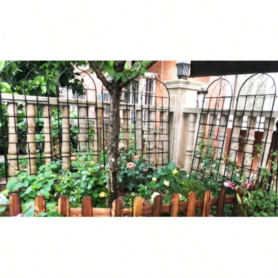 4 Pack Metal Garden Trellis 71x 19. Rustproof Trellis Climbing Plants Outdoor Flower Support Black