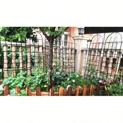 4 Pack Metal Garden Trellis 71x 19. Rustproof Trellis Climbing Plants Outdoor Flower Support Black