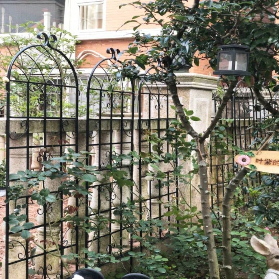 4 Pack Metal Garden Trellis 71x 19. Rustproof Trellis Climbing Plants Outdoor Flower Support Black
