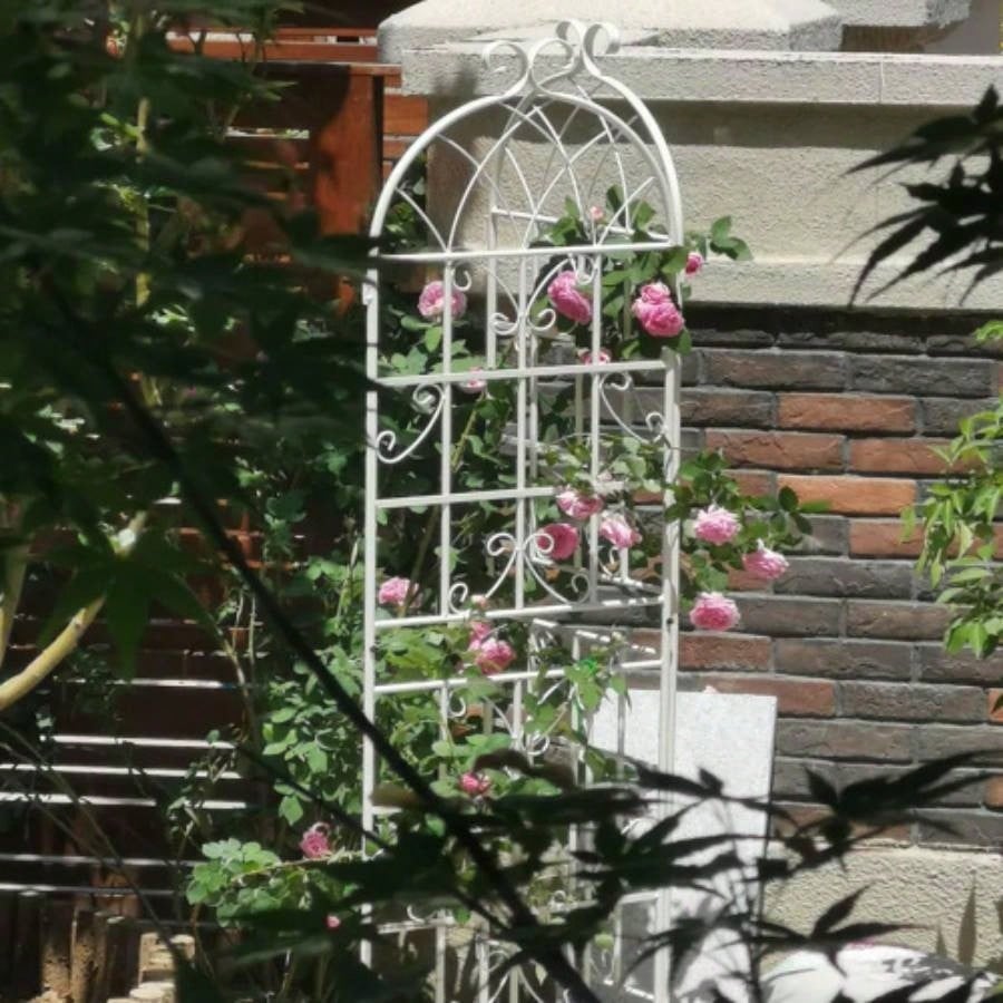 4 Pack Metal Garden Trellis 71x 19. Rustproof Trellis Climbing Plants Outdoor Flower Support White