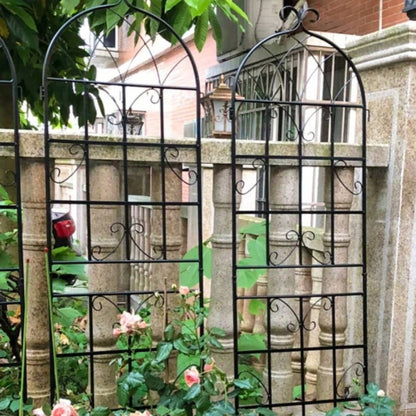 4 Pack Metal Garden Trellis 71x 19. Rustproof Trellis Climbing Plants Outdoor Flower Support Black