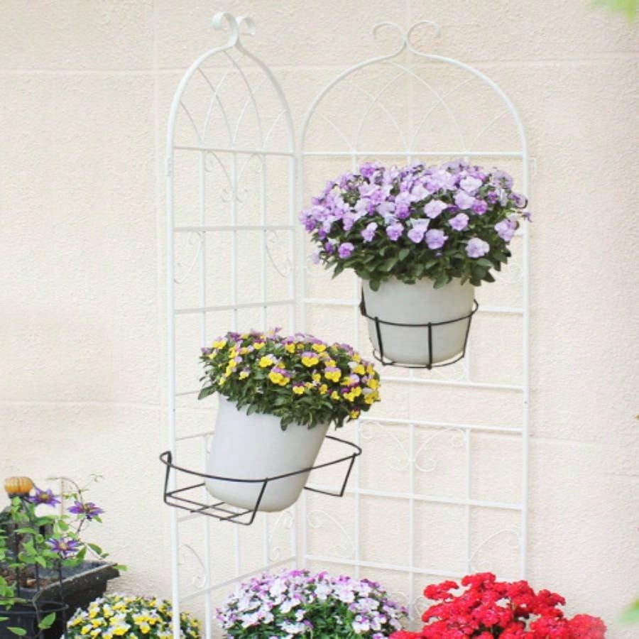 4 Pack Metal Garden Trellis 71x 19. Rustproof Trellis Climbing Plants Outdoor Flower Support White