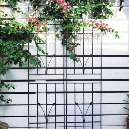 4 Pack Metal Garden Trellis 71x 17. Rustproof Trellis Climbing Plants Outdoor Flower Support Brown