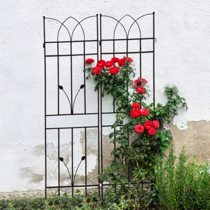 4 Pack Metal Garden Trellis 71x 17. Rustproof Trellis Climbing Plants Outdoor Flower Support Brown