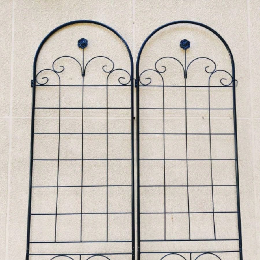 4 Pack Metal Garden Trellis Climbing Plants Outdoor 86. 19. Rustproof Plant Support Trellis Netting Trellis Black